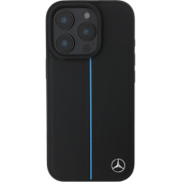 Mercedes Blue Stripe borító MagSafe-el* iPhone 16 Pro Max készülékhez - fekete