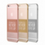 Baseus ultravékony védőtok Apple iPhone 6 / 6s-re - Never give up - arany rózsaszín
