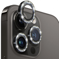 NORTHJO edzett üveg kövekkel a hátsó kamera lencséjének védelmére - iPhone 13 Pro / 13 Pro Max - fekete