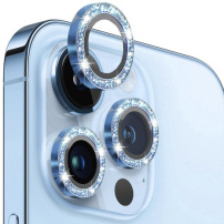 NORTHJO edzett üveg kövekkel a hátsó kamera lencséjének védelmére - iPhone 13 Pro / 13 Pro Max - kék