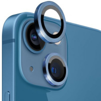 NORTHJO hátsó kamera lencsevédő üveg fémkerettel iPhone 13 / 13 mini készülékhez - kék