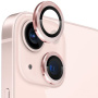 NORTHJO hátsó kamera lencsevédő üveg fémkerettel iPhone 13 / 13 mini készülékhez - rózsaszín