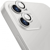 Enkay Hátsó kamera edzett üveg alumínium kerettel - iPhone 12 / 12 mini - ezüst