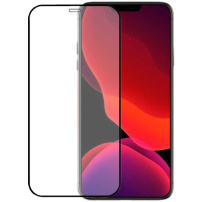 Edzett üveg 2,5D törésgátló és ujjlenyomat elleni védelemmel - iPhone 12 / 12 Pro - fekete keret