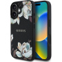 Guess Szemcsés magnólia virágmintás tok és MagSafe iPhone 16-hoz - fekete
