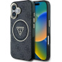 Guess IML 4G csillogó és háromszög logós tok MagSafe-el* iPhone 16-hoz - szürke