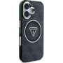 Guess IML 4G csillogó és háromszög logós tok MagSafe-el* iPhone 16-hoz - szürke