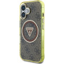Guess IML 4G csillogó és háromszög logós tok MagSafe-el* iPhone 16-hoz - barna