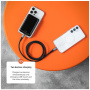 FIXED MagZen 10 Pro vezeték nélküli MagSafe powerbank állvánnyal és USB-C porttal - 10 000 mAh - fekete