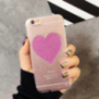 Hátoldali védőtok szív mintával Apple iPhone 6 Plus / 6S Plus-re - lila