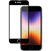 Védő 2,5D fólia kerámia kerettel - iPhone 7 / 8 / SE (2020/2022) - fekete