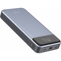 Swissten power bank 2x USB-C / USB-A porttal - 30 000 mAh - szürke