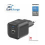 Swissten GaN töltő adapter USB-C / USB-A portokkal - 35W - fekete