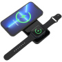 Swissten 2 az 1-ben vezeték nélküli töltő iPhone / Apple Watch / AirPods készülékekhez - 10W - fekete