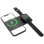 Swissten 2 az 1-ben vezeték nélküli töltő iPhone / Apple Watch / AirPods készülékekhez - 10W - fekete