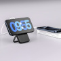 Swissten vezeték nélküli MagSafe powerbank állvánnyal és USB-C porttal - 5 000 mAh - fekete