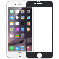 Edzett 2,5D üveg fém szélekkel - iPhone 6 / 6S - fekete