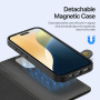 DUX DUCIS Lawa 2 az 1-ben levehető flip tok, MagSafe és pénztárca iPhone 16 Pro készülékhez - fekete