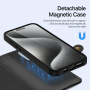 DUX DUCIS Lawa 2 az 1-ben levehető flip tok, MagSafe és pénztárca iPhone 15 Pro készülékhez - fekete