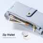 DUX DUCIS Lawa 2 az 1-ben levehető flip tok, MagSafe és pénztárca iPhone 15 Pro készülékhez - kék