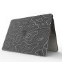 Matt átlátszó borítás absztrakt motívummal MacBook Pro 15" (A1398) - fekete