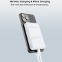 Appleking vezeték nélküli MagSafe power bank állvánnyal és USB-C porttal - 5000 mAh - fekete