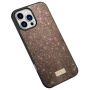 SULADA elegáns csillogó borítás iPhone 16 Pro-hoz - barna