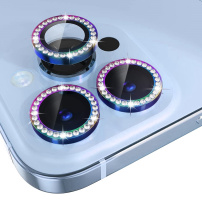 NORTHJO üveg strasszokkal az iPhone 13 Pro / 13 Pro Max hátsó kamera lencséinek védelmére - szivárvány