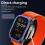 Behajtható tok fémkerettel a kijelző körül Apple Ultra 49 mm-es karóra - fekete