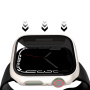 Matt behajtható tok edzett Anti-Spy üveggel Apple Watch 41mm-hez - fehér