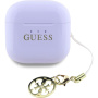 Guess Classic Logo Charm TWS vezeték nélküli fejhallgató - lila