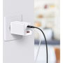 Baseus GaN5 Pro gyorstöltő adapter szett 2x USB-C / USB-A porttal és USB-C - USB-C kábellel - 65W - 1 m - fehér
