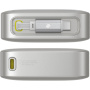 Baseus OS Free2Pull powerbanka beépített USB-C kábellel és USB-C porttal - 10 000 mAh - szürke