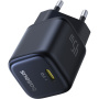 Baseus PicoGo mini gyorstöltő adapter USB-C porttal - 45W - fekete