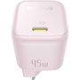 Baseus PicoGo mini gyorstöltő adapter USB-C porttal - 45W - rózsaszín