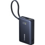 Baseus PicoGo powerbanka beépített USB-C kábellel és USB-C / USB-A portokkal - 10 000 mAh - fekete