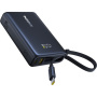 Baseus PicoGo powerbanka beépített USB-C kábellel és USB-C / USB-A portokkal - 10 000 mAh - fekete