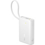 Baseus PicoGo powerbanka beépített USB-C kábellel és USB-C / USB-A portokkal - 10 000 mAh - fehér