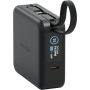 ENERGEA MagPac Mini Plus vezeték nélküli MagSafe powerbank 2x beépített USB-C kábellel és USB-C porttal - 10 000 mAh - fekete