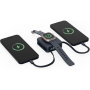 ENERGEA MagPac Mini Plus vezeték nélküli MagSafe powerbank 2x beépített USB-C kábellel és USB-C porttal - 10 000 mAh - sötétkék