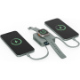 ENERGEA MagPac Mini Plus vezeték nélküli MagSafe powerbank 2x beépített USB-C kábellel és USB-C porttal - 10 000 mAh - szürkészöld