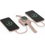 ENERGEA MagPac Mini Plus vezeték nélküli MagSafe powerbank 2x beépített USB-C kábellel és USB-C porttal - 10 000 mAh - rózsaszín