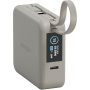 ENERGEA MagPac Mini Plus vezeték nélküli MagSafe powerbank 2x beépített USB-C kábellel és USB-C porttal - 10 000 mAh - bézs