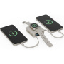 ENERGEA MagPac Mini Plus vezeték nélküli MagSafe powerbank 2x beépített USB-C kábellel és USB-C porttal - 10 000 mAh - bézs