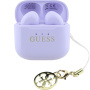 Guess Classic Logo Charm TWS vezeték nélküli fejhallgató - lila