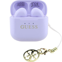 Guess Classic Logo Charm TWS vezeték nélküli fejhallgató - lila