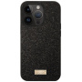 SULADA elegáns csillogó borítás iPhone 16 Pro-hoz - fekete