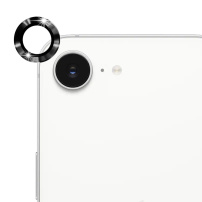 ENKAY edzett üveg fém kerettel a hátsó kamera lencséjének védelmére iPhone 16e / 17e készülékhez - fekete