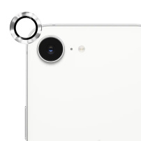 ENKAY edzett üveg fém kerettel a hátlapi kamera lencséjének védelmére iPhone 16e / 17e - ezüst