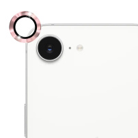 ENKAY edzett üveg fém kerettel a hátsó kamera lencséjének védelmére iPhone 16e / 17e készülékhez - rózsaszín